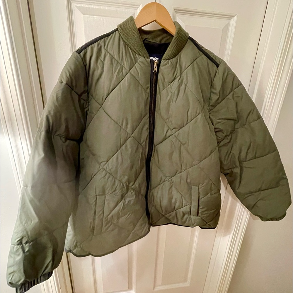Lands' End Olive Bomber Jacket